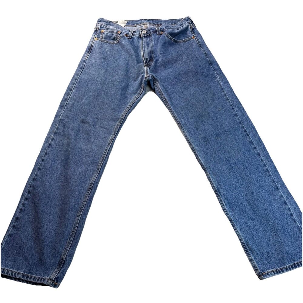 Levis Mens 505 Jeans Staight Leg Medium WashSize 33x30 Denim Jeans